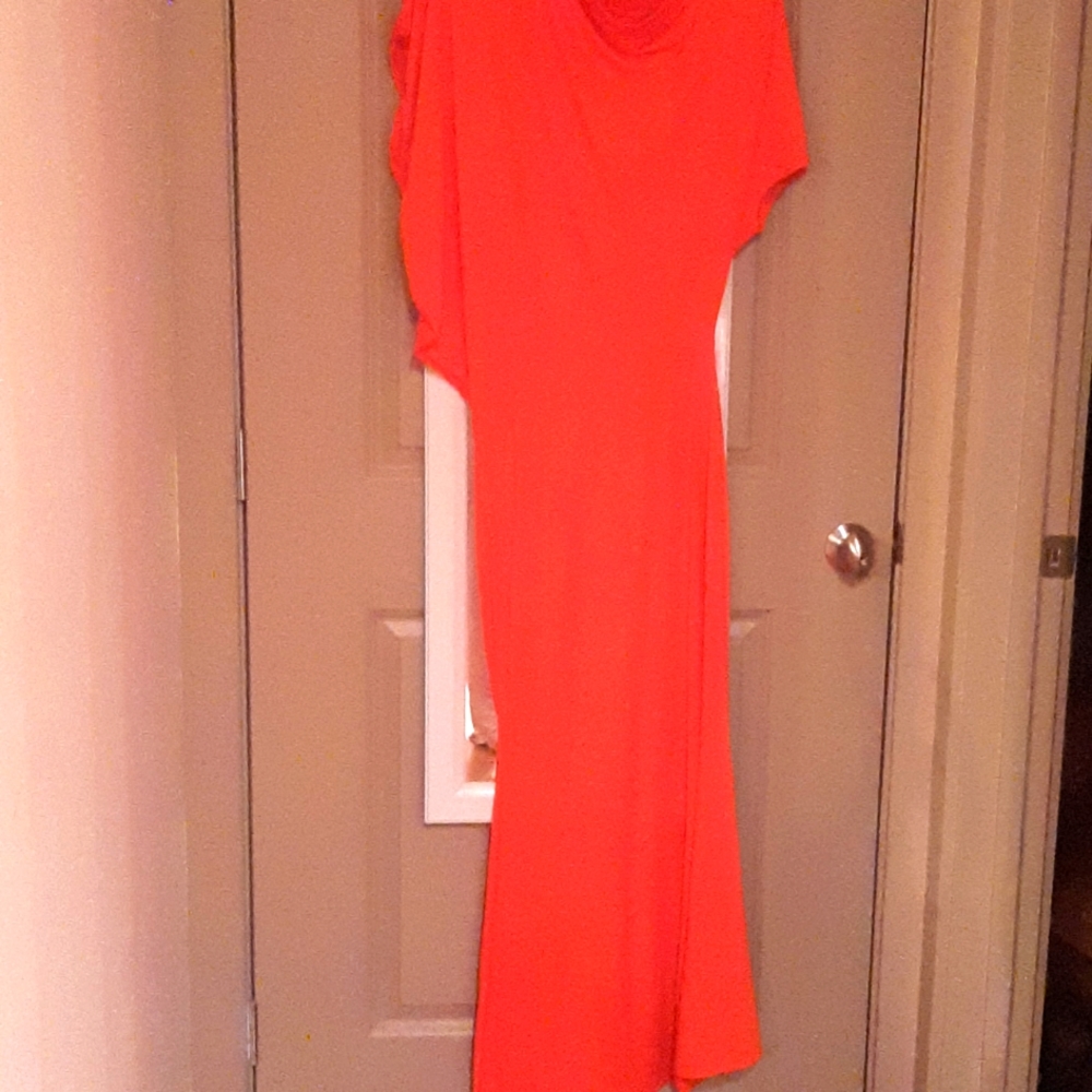 Knit Poly Rayon Spandex mermaid hem dress